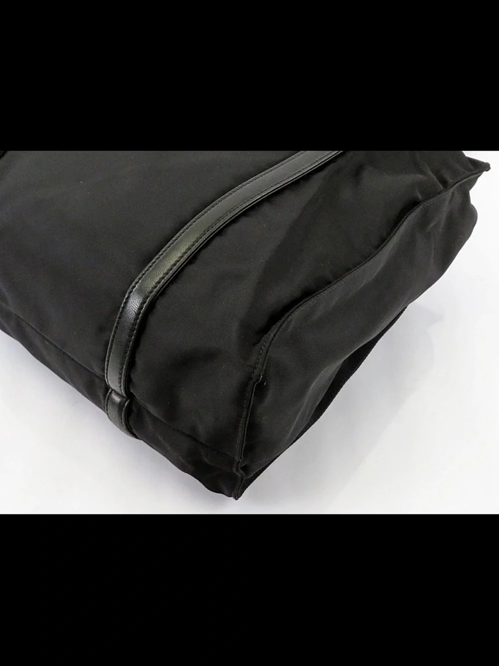 Prada Black Nylon Double-Handle Tote